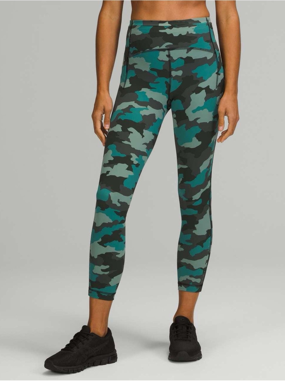 lululemon athletica Teal & Olive Camo High-Rise Leggings